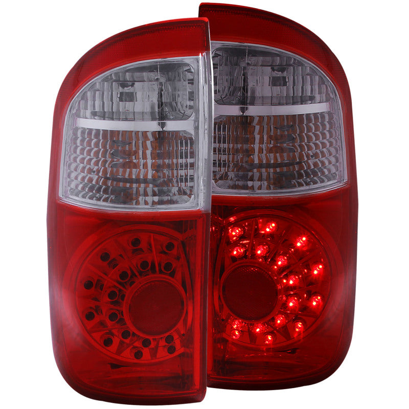 ANZO 2004-2006 Toyota Tundra LED Taillights Red/Clear - Burkken Auto Parts