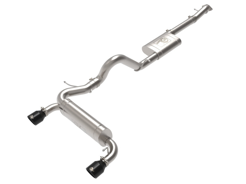 aFe Vulcan 3in 304 SS Cat-Back Exhaust 2021 Ford Bronco L4-2.3L (t)/V6-2.7L (tt) w/ Black Tips - Burkken Auto Parts