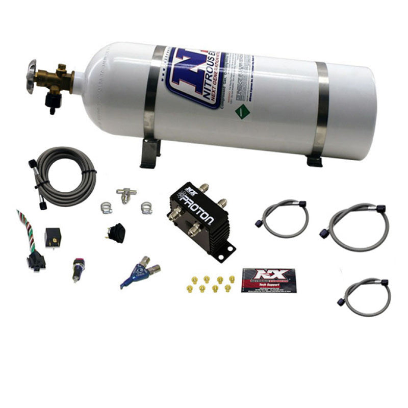 Nitrous Express Proton Series Nitrous Kit w/15lb Bottle - Burkken Auto Parts