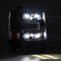 AlphaRex 16-18 Chevy 1500HD NOVA-Series LED Proj Headlights BK w/Actv Lgt/SeqSig & DRL (Req 810023) - Burkken Auto Parts