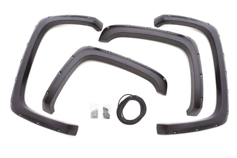 Lund 07-13 GMC Sierra 1500 RX-Rivet Style Smooth Elite Series Fender Flares - Black (4 Pc.) - Burkken Auto Parts