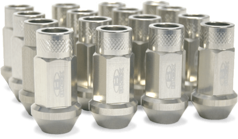 BLOX Racing Street Series Forged Lug Nuts 12x1.25mm Silver Set of 20 - Burkken Auto Parts