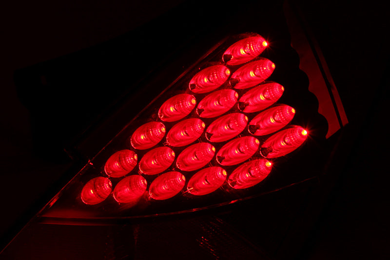 ANZO 2003-2005 Nissan 350Z LED Taillights Red - Burkken Auto Parts