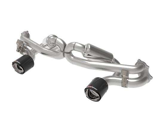 aFe MACHForce XP 2.25in-2.5in 304SS Exhaust Cat-Back 20-22 Porsche Cayman GT4 (718) - Carbon Tips - Burkken Auto Parts