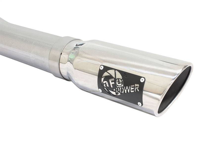aFe MACHForce XP Exhaust 3in-3.5in SS Single Side Ext CB w/ Polished Tips 15 Ford F150 V8 5.0L CC/SB - Burkken Auto Parts