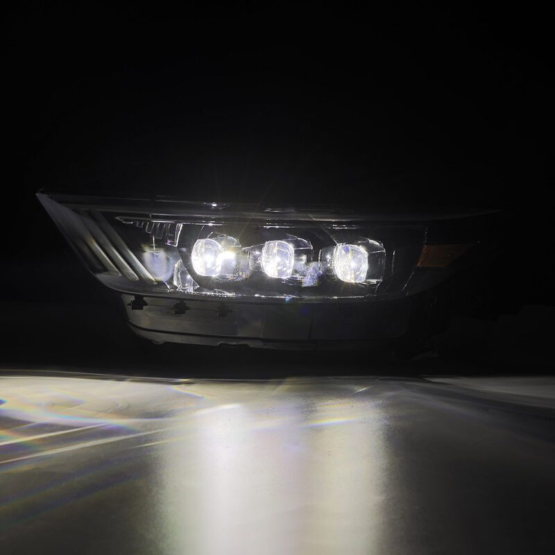 AlphaRex 15-17 Ford Mustang NOVA LED Proj HL Alpha-Black w/Activ Light/Seq. Signal + Switchback DRL - Burkken Auto Parts
