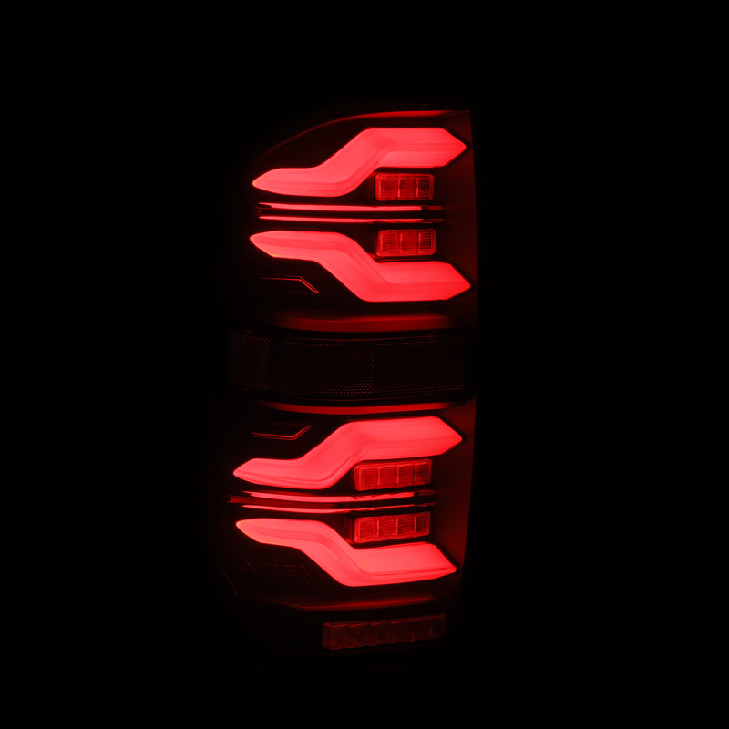AlphaRex 14-21 Toyota Tundra LUXX LED Taillights Alpha Blk w/Activ Light/Seq Signal - Burkken Auto Parts
