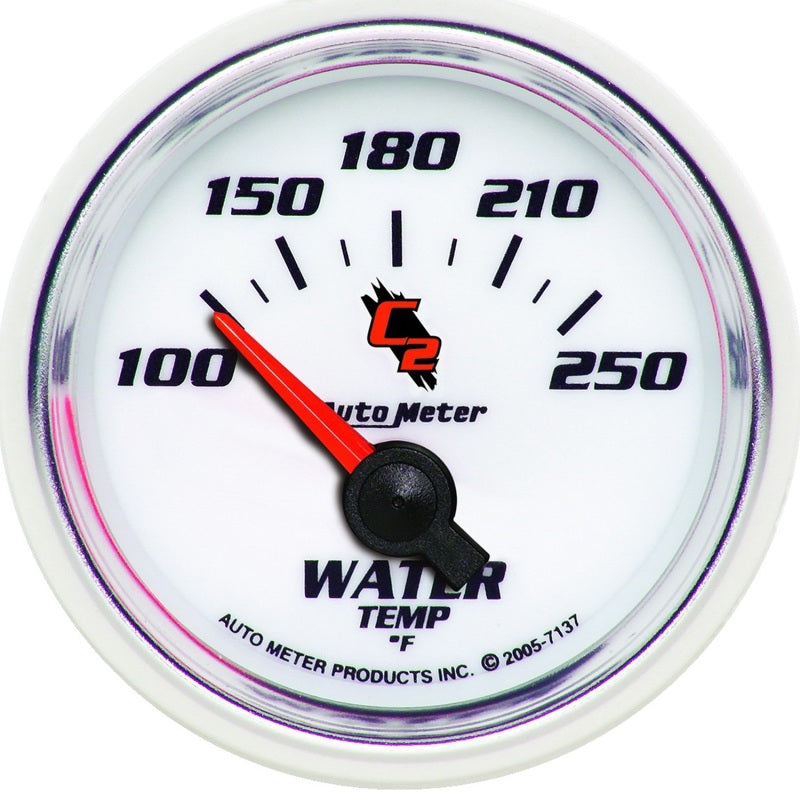 Autometer C2 2-1/16in Electric 100-250 Deg F Water Temperature Gauge - Burkken Auto Parts