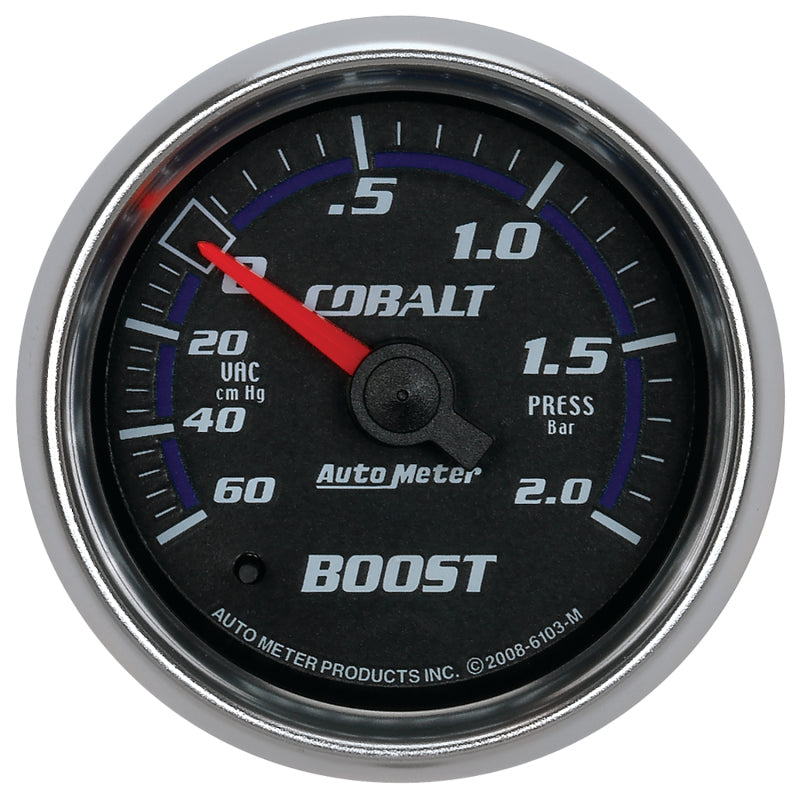 Autometer Cobalt 52mm 2 BAR Mechanical Boost Gauge - Burkken Auto Parts