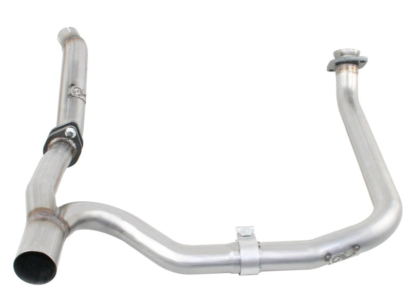 aFe Twisted Steel Delete Down-Pipe and Y-Pipe 2 to 2-1/2in Alum Steel Exhaust 12-16 Jeep Wrangler - Burkken Auto Parts