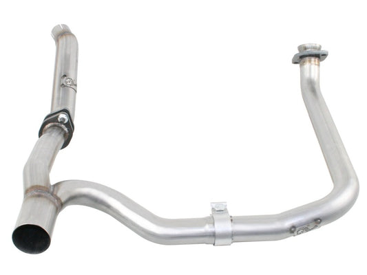 aFe Twisted Steel Delete Down-Pipe and Y-Pipe 2 to 2-1/2in Alum Steel Exhaust 12-16 Jeep Wrangler - Burkken Auto Parts
