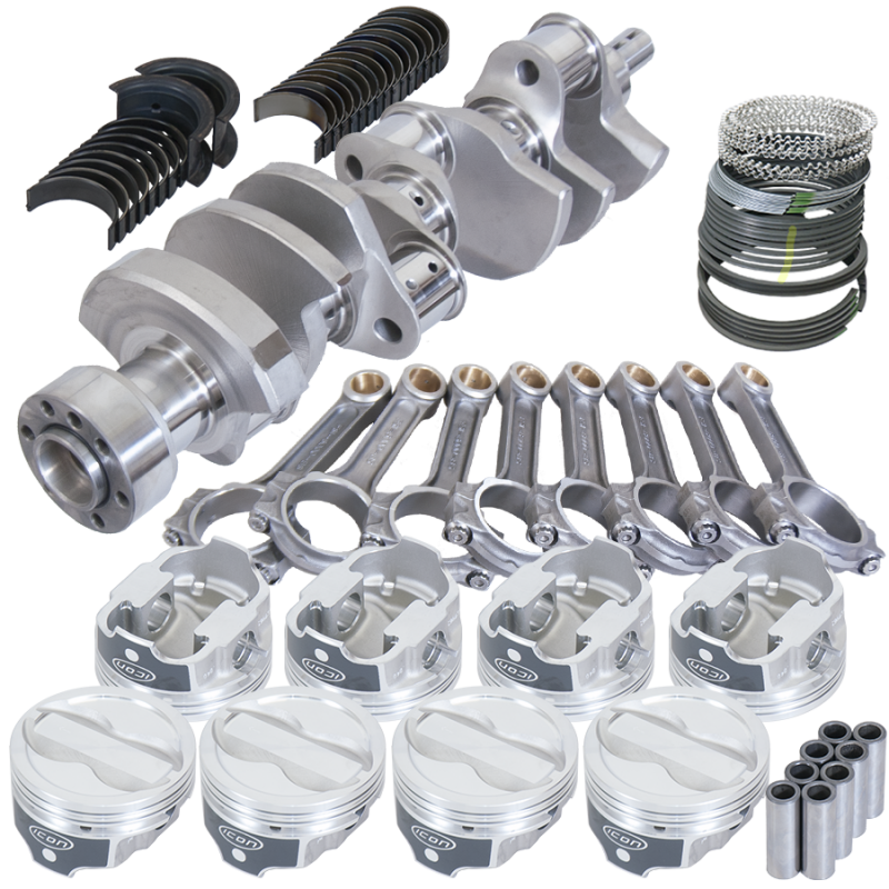 Eagle Chevy LT1 350 1Pc 3.750in Crank 6.000in I-Beam Rods -18cc 4.060in Pistons Rotating Assembly - Burkken Auto Parts