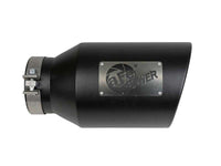 aFe Power Universal 5in Inlet 8in Outet MACH Force-XP Clamp-On Exhaust Tip - Black - Burkken Auto Parts