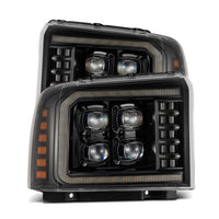 AlphaRex 05-07 Ford Super Duty/Excursion NOVA-Series LED Projector Headlights Alpha-Blk w/Activ Ligh - Burkken Auto Parts