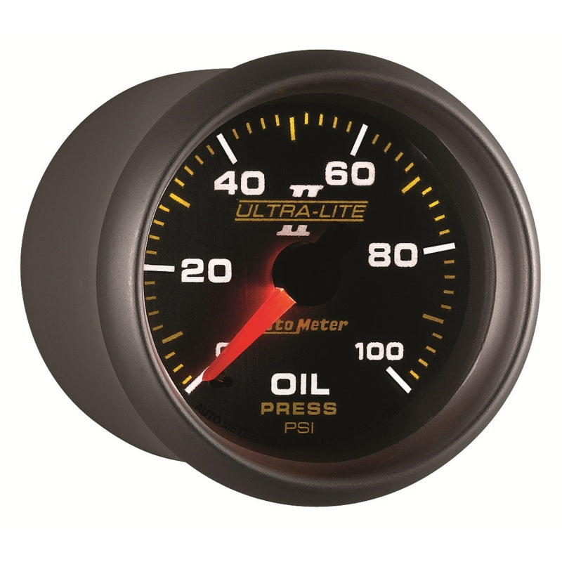 Autometer Ultra-Lite II 52mm 0-100 PSI Mechanical Oil Pressure Gauge - Burkken Auto Parts