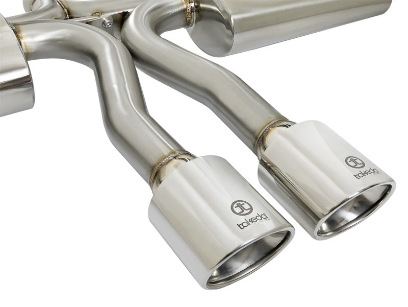 aFe Takeda 3in 304 SS Cat-Back Exhaust System w/Polished Tips 2017+ Honda Civic Si (4dr) I4 1.5L (t) - Burkken Auto Parts
