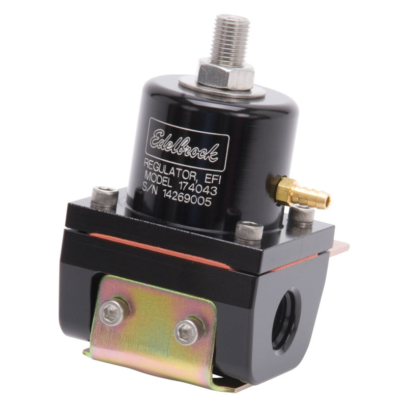 Edelbrock Fuel Pressure Regulator EFI 180 GPH 35-90 PSI -6 In/Out -6 Return Black - Burkken Auto Parts