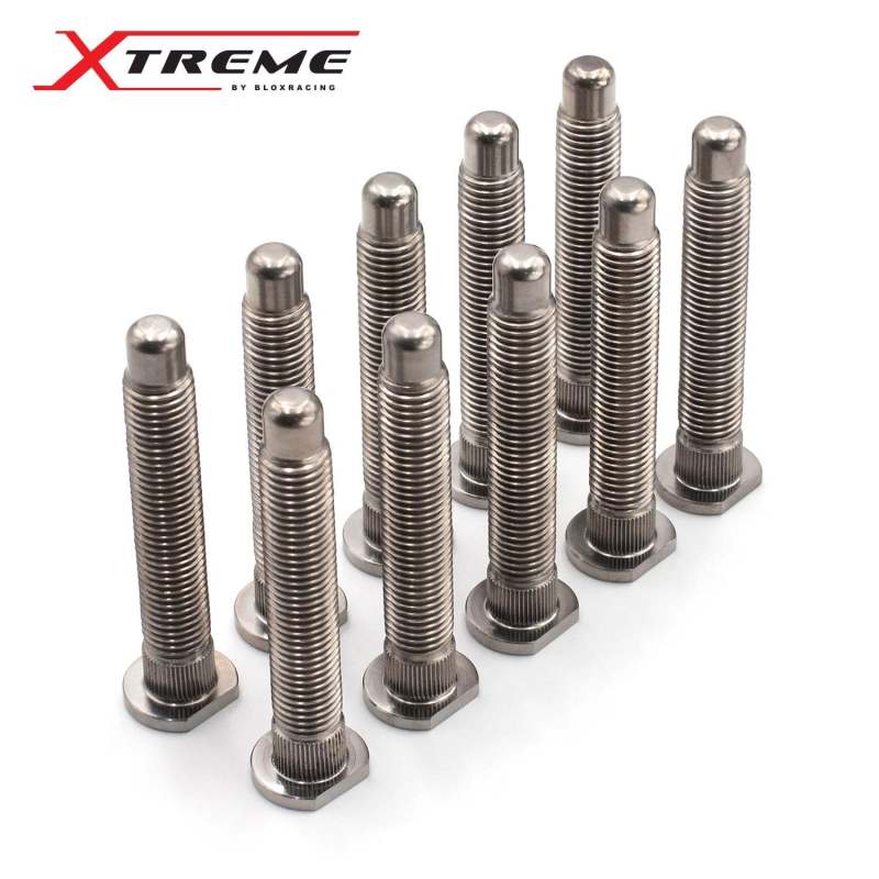 BLOX Racing Titanium Extended Wheel Studs M12X1.5mm SIngle Piece Honda Fitment - Burnt - Burkken Auto Parts