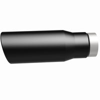MagnaFlow Tip Stainless Black Coated Single Wall Round Single Outlet 5in Dia 3.5in Inlet 14.5in L - Burkken Auto Parts