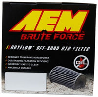 AEM Brute Force Dryflow Air Filter - Conical 6in Base OD / 5.125in Top OD / 5.25in Height - Burkken Auto Parts