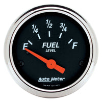 AutoMeter Gauge Fuel Level 2-1/16in. 0 Ohm(e) to 30 Ohm(f) Elec Designer Black - Burkken Auto Parts