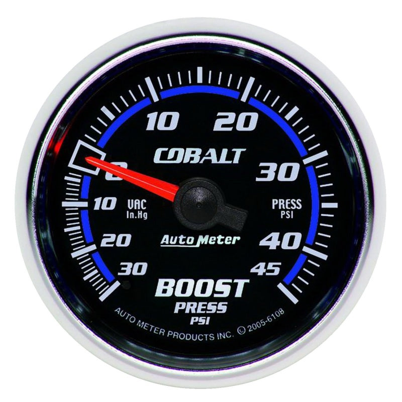 Autometer Cobalt 52mm 45psi Vacuum Boost Gauge - Burkken Auto Parts