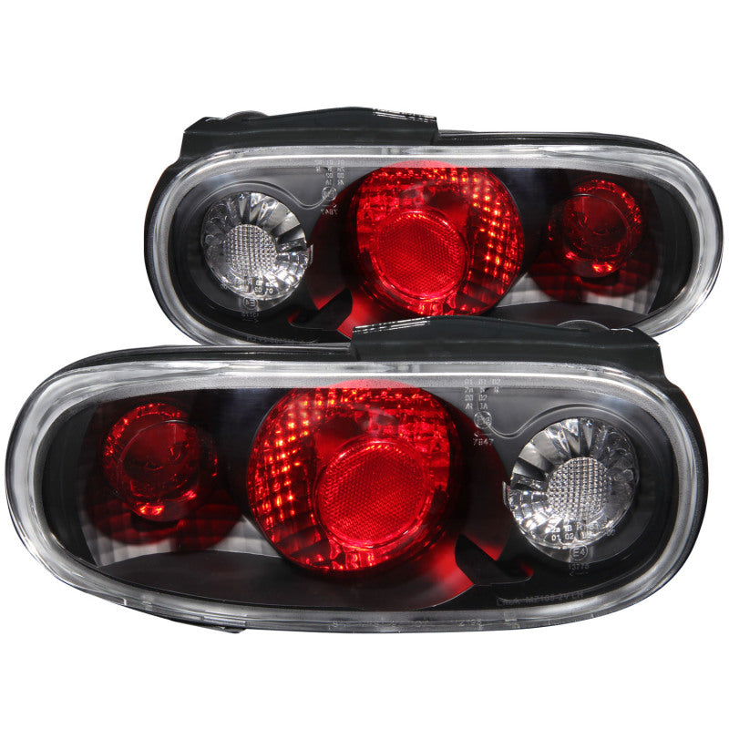 ANZO 1990-1997 Mazda Miata Taillights Black - Burkken Auto Parts