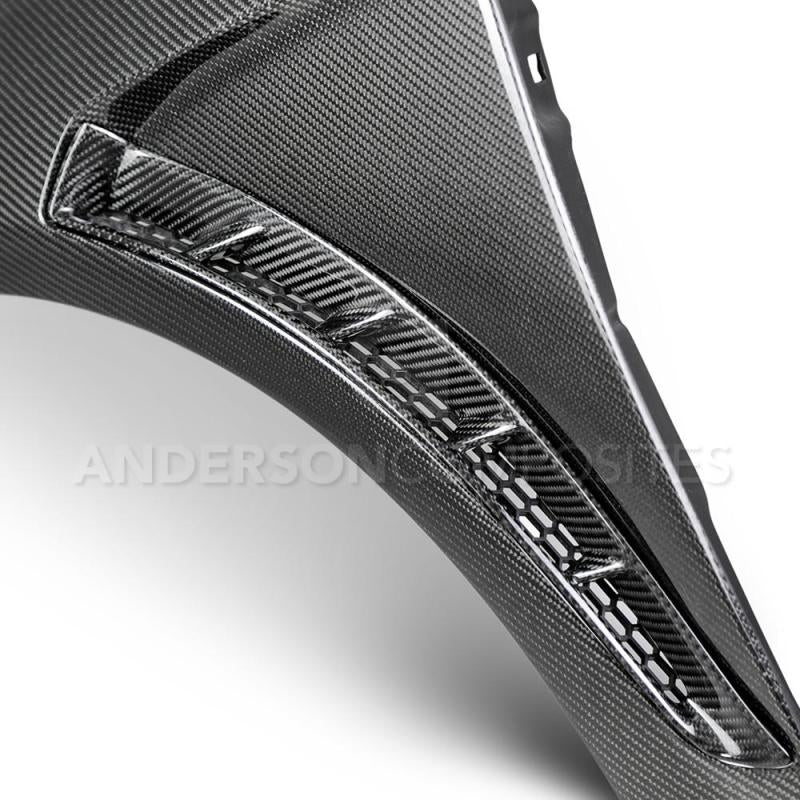Anderson Composites 2016+ Focus Type-GR Vented Carbon Fiber Fenders .04in Wider (Pair) - Burkken Auto Parts