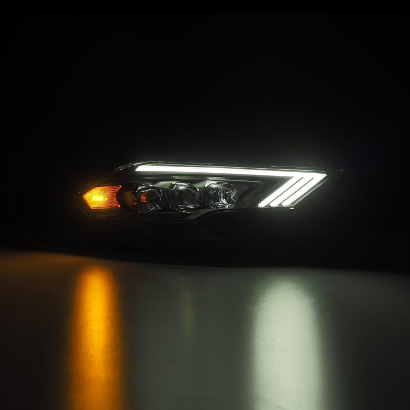 AlphaRex 18-22 Ford Mustang NOVA-Series LED Projector Headlights Black - Burkken Auto Parts