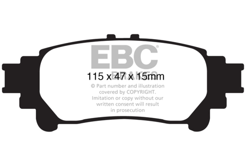 EBC 13+ Lexus GS350 3.5 RWD Redstuff Rear Brake Pads - Burkken Auto Parts