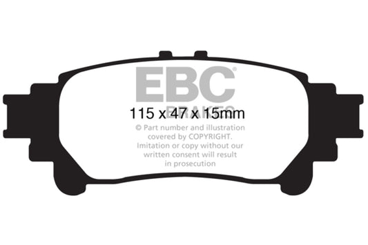 EBC 13+ Lexus GS350 3.5 RWD Redstuff Rear Brake Pads - Burkken Auto Parts