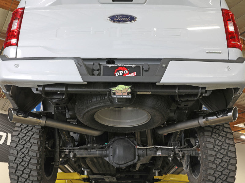 aFe Vulcan 3in 304 SS Cat-Back Exhaust 2021 Ford F-150 V6 2.7L/3.5L (tt)/V8 5.0L w/ Black Tips - Burkken Auto Parts