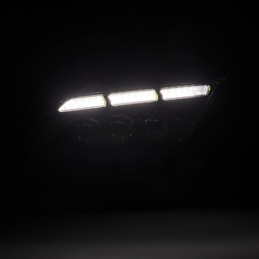 AlphaRex 13-14 Ford Mustang NOVA-Series LED Projector Headlights Blk w/Activ Lght & Seq.Sig / SB DRL - Burkken Auto Parts