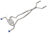 aFe 14-15 Infiniti Q50 V6 3.7L Takeda 2-1/2in 304 SS Cat-Back Exhaust System w/ Blue Flame Tips - Burkken Auto Parts