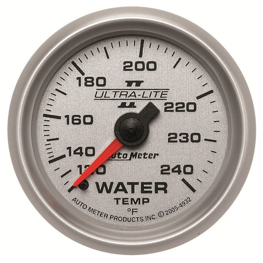 Autometer Ultra-Lite II 52mm 120-240 Deg F Mechanical Water Temp Gauge - Burkken Auto Parts