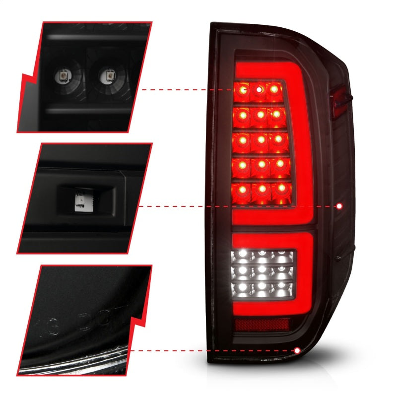 ANZO 2014-2021 Toyota Tundra LED Taillights Black Housing/Smoke Lens - Burkken Auto Parts