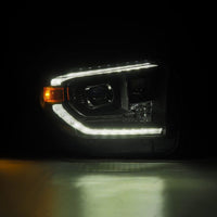 AlphaRex 14-21 Toyota Tundra LUXX-Series LED Proj Headlights Blk w/Actv Light & Seq. Sig + DRL - Burkken Auto Parts