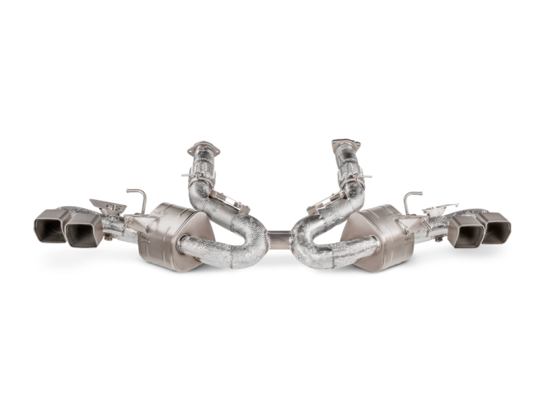 Akrapovic 2020 Chevrolet Corvette Stingray (C8) OPF/GPF Slip-On Line (Titanium) w/ Titanium Tips - Burkken Auto Parts