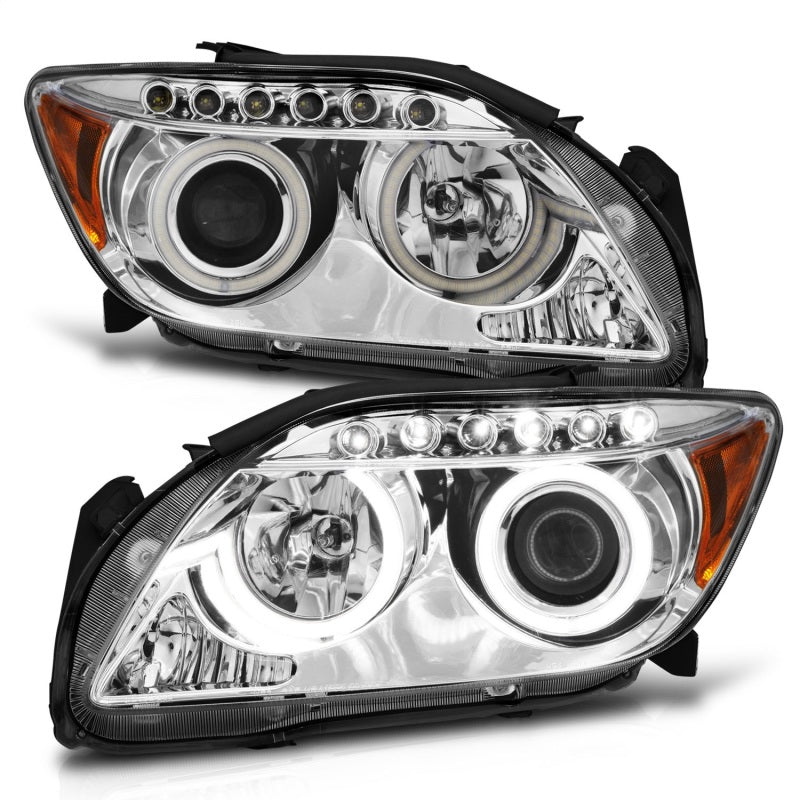ANZO 2005-2010 Scion Tc Projector Headlights w/ Halo Chrome (CCFL) - Burkken Auto Parts