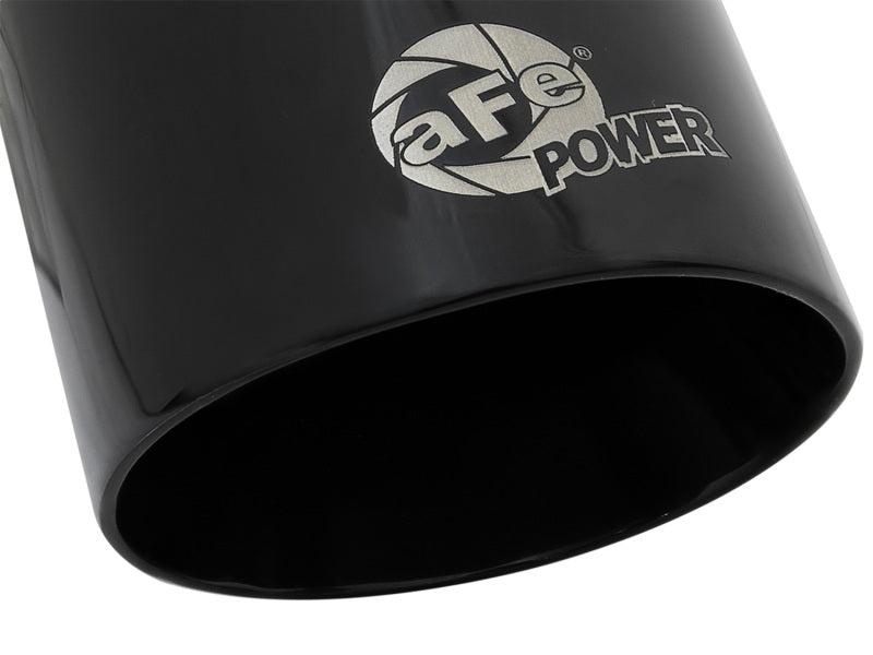 aFe MACH Force-Xp Universal 409 SS Single-Wall Clamp-On Exhaust Tip - Black - Burkken Auto Parts