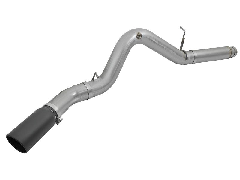 aFe LARGE Bore HD 5in Exhausts DPF-Back SS w/ Black Tips 16-17 GM Diesel Truck V8-6.6L (td) LML/L5P - Burkken Auto Parts