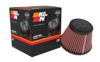 K&N Universal Clamp-on Air Filter 2in Flange ID 5-3/16in Base 3-1/2in Top 3-11/16in Height w/ Vent - Burkken Auto Parts