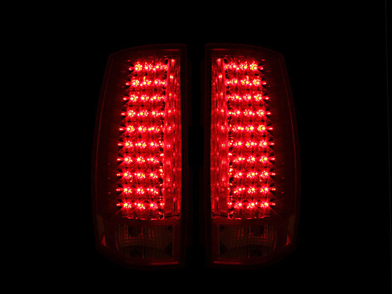 ANZO 2007-2014 Chevrolet Suburban LED Taillights Red/Clear G4 - Burkken Auto Parts