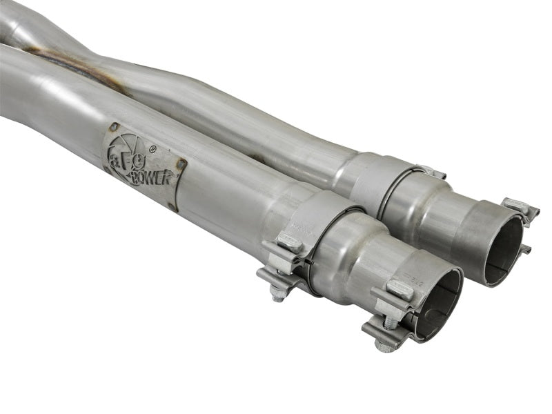 aFe MACHForce XP 3in 304 SS Cat-Back Exhausts w/ Polished Tips 15-17 Ford Mustang GT V8-5.0L/V6-3.7L - Burkken Auto Parts