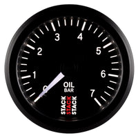 Autometer Stack Instruments 52mm 0-7 BAR M10 (M) Mechanical Oil Pressure Gauge - Black - Burkken Auto Parts