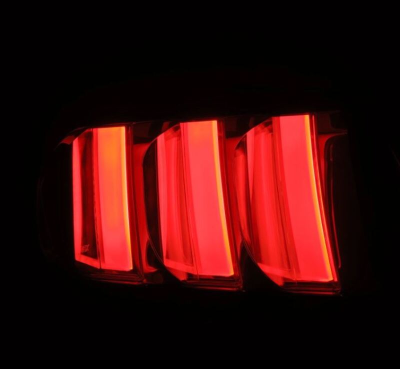 AlphaRex 15-23 Ford Mustang NOVA-Series Prismatic LED Tail Lights Black-Clear - Burkken Auto Parts