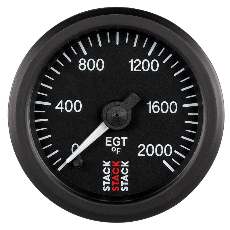 Autometer Stack 52mm 0-2000 Deg F Pro Stepper Motor Exhaust Gas Temp Gauge - Black - Burkken Auto Parts