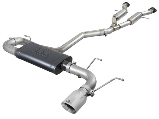 aFe Large Bore HD 3in 304 SS Cat-Back Exhaust w/ Polished Tips 14-19 Jeep Grand Cherokee V6-3.6L - Burkken Auto Parts