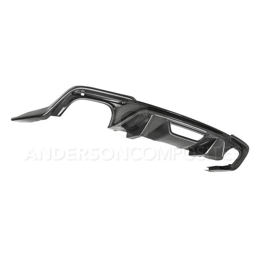 Anderson Composites 2018 Ford Mustang GT Type-OE Carbon FIber Quad Tip Rear Diffuser - Burkken Auto Parts