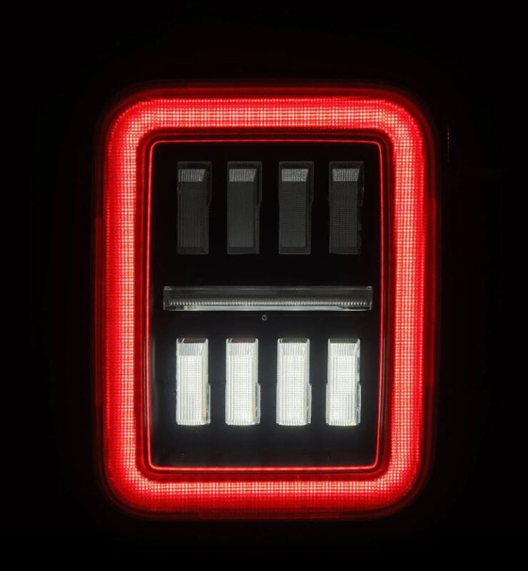 AlphaRex 19-24 Jeep Gladiator JT Nova-Series Prismatic LED Tail Lights - Alpha-Black - Burkken Auto Parts